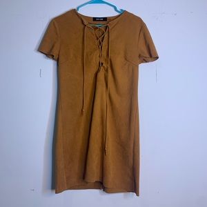 Orange  DO + BE Cross Front Dress